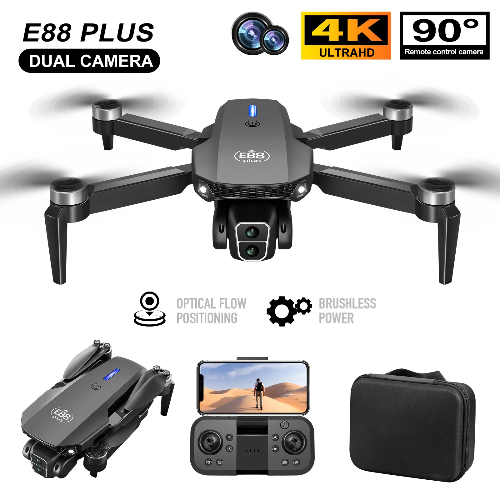 Neue E88 Plus Quadrocopter-Dro – Drone Camera Night Vision Bewertung und Preis
